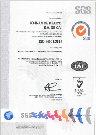 CERTIFICADO ISO 14001:2015